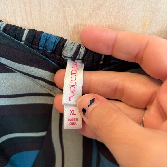 Xhilaration Multicolor Striped Jumpsuit XL Washable - Picture 2 of 7